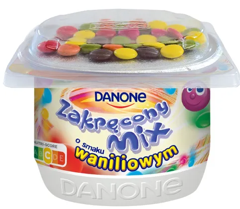 Jogurt DANONE, vanilli, šokolaadi nööpidega, 125g