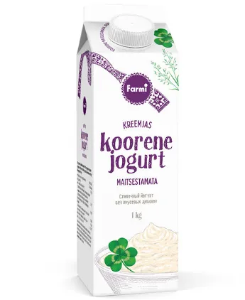 Jogurt FARMI, koorene, maitsestamata 5%, 1kg