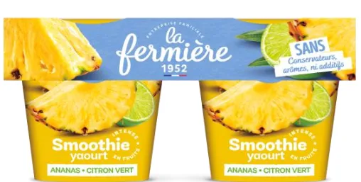 Jogurt LA FERMIERE, laimi-ananasi maitsega, 140g x 2tk, pakk