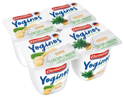 Jogurt YOGINOS, banaani-ananassi, 100g x 4tk
