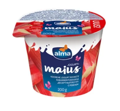 Jogurtimaius ALMA, rabarberi, 200g