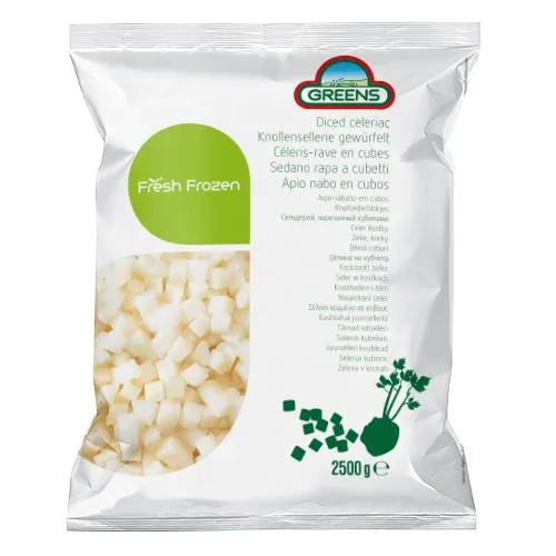 Juurselleri kuubikud GREENS 10x10mm, IQF, külmutatud, 2,5kg