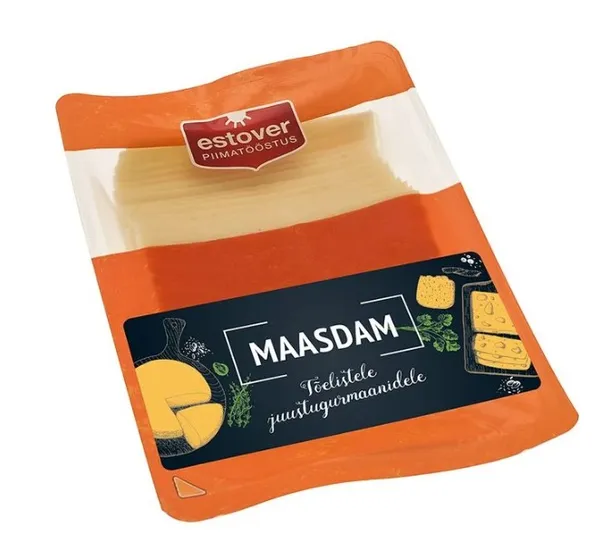Maasdam juust 28,3% viilutatud, ESTOVER, 150 g