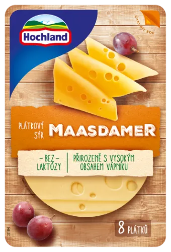 Juust HOCHLAND Maasdam, laagerdunud, viilutatud 135g