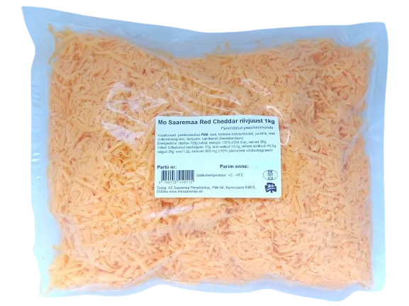 Juust MO SAAREMAA, Red Cheddar, riivitud, 1kg