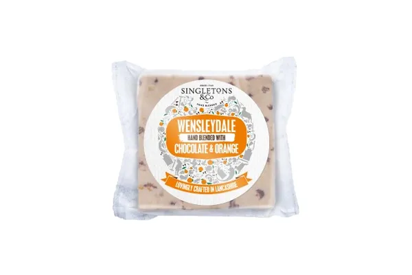 Juust Wensleydale SINGLETON šokolaadi ja apelsinidega, 200g