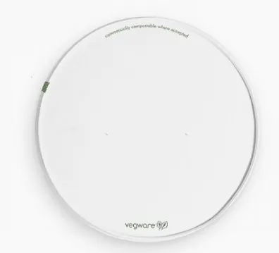 Kaas toidukarbile D 185 mm,  avadega, paber,  PLA, ECO, 50tk, VEGWARE