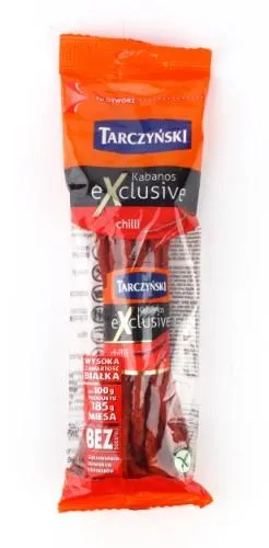 Kabanossi vortstid TARCZYNSKI, Exclusive, tšilliga, kuumsuitsutatud, 105g