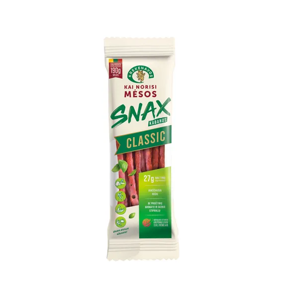 Kabanossid KREKENAVOS, Snax, sealihast, kuumsuitsutatud, 100g