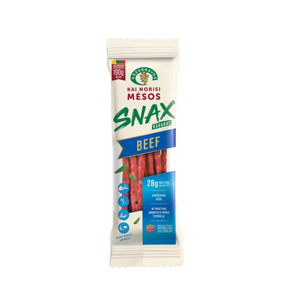 Kabanossid KREKENAVOS, Snax, veiselihast, kuumsuitsutatud, 100g