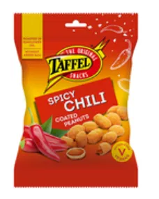 Kaetud maapähklid TAFFEL Tšillimaitselised 140g