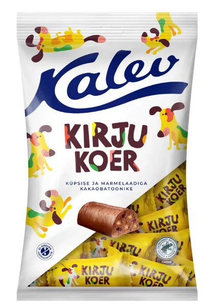Kakaobatoonike Kirju koer KALEV küpsise ja marmelaadiga  200g