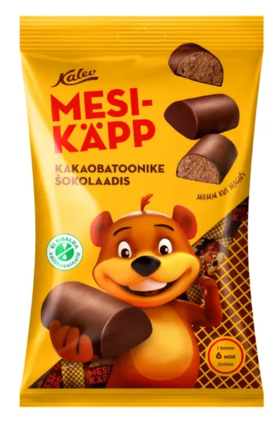 Kakaobatoonike šokolaadiglasuuriga Kalev Mesikäpp 200g