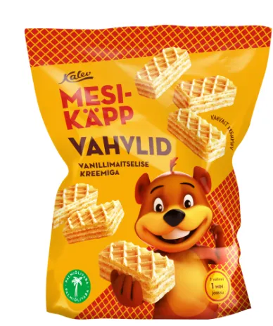 KALEV Vahvlid Mesikäpp, vanillimaitselise kreemiga 250g