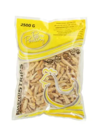 Kana rinnafileest ribad PURE POULTRY, 10mm, röstitud, halal, IQF, külmutatud, 2,5kg