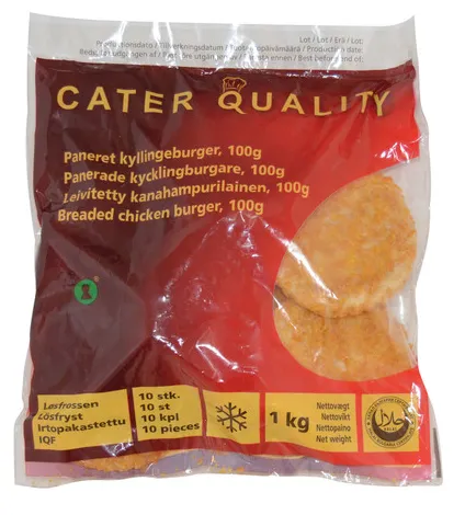 Kanaburger, 10tk x 100g, halal, külmutatud, 1kg