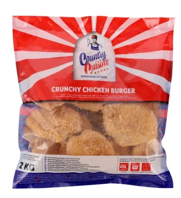 Kanaburger COUNTRY CUISINE, krõbeda paneeringuga, küpsetatud, halal, külmutatud, 2kg