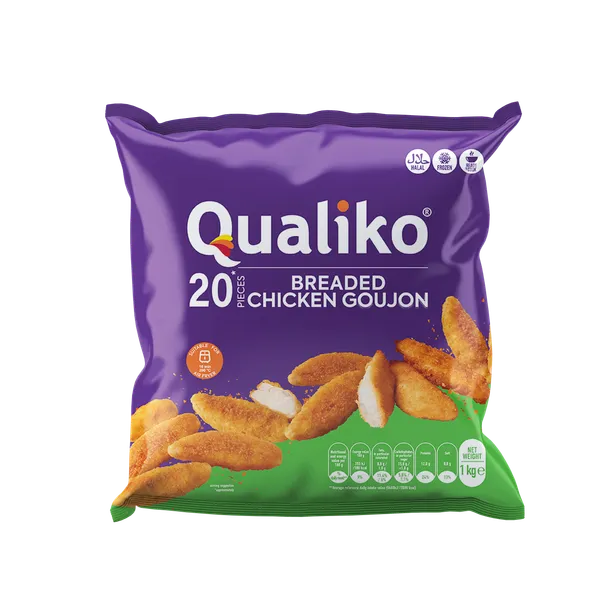 Kanaribad QUALIKO, Goujon, paneeritud, 50g, halal, IQF, külmutatud, 1kg