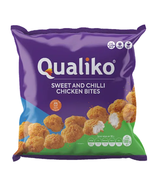 Kanapalad QUALIKO, Sweet&Chilli, paneeritud, halal, IQF, külmutatud, 1kg