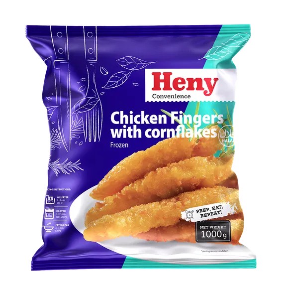 Kanapulgad HENY, kaetud maisihelvestega, halal, IQF, külmutatud, 1kg