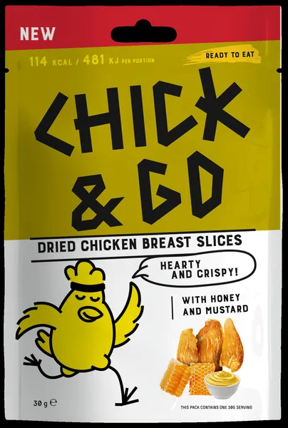 Kanasnäkk CHICK&GO Mee&Sinep, 30g