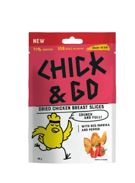 Kanasnäkk CHICK&GO Punane Paprika&Pipar, 30g