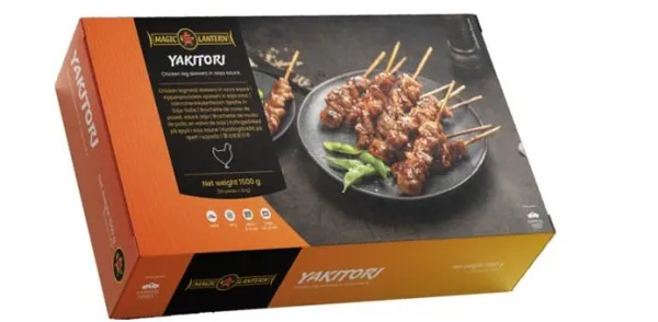 Kanavardad MAGIC LANTERN, Yakitori, sojakastmes, koivalihast, 30g, röstitud, halal, külmutatud,1,5kg