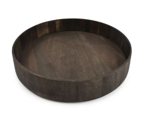 Kandik S|P COLLECTION, Rural, kõrgete servadega, kaunistuseks, akaatsia, D 37 cm, H 7 cm, tk