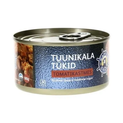 KAPTEN GRANT Tuunikala tükid tomatikastmes 185g EO