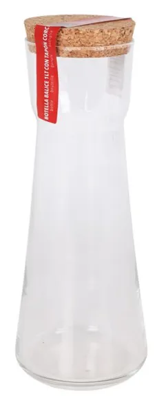 Karahvin kaanega, klaas, 1L, H 26cm, tk