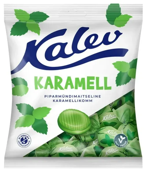 Piparmündimaitseline karamell, KALEV, 120 g
