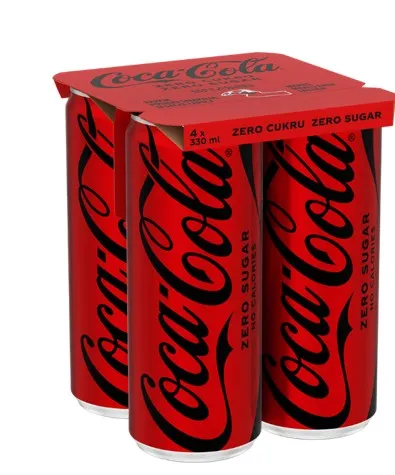 Karastusjook COCA - COLA, Zero, 4 tk x 330 ml, 1,32 L, purk.