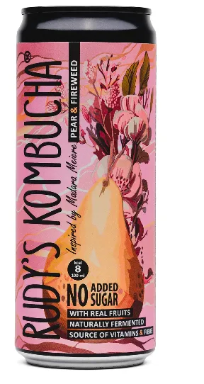Kombucha Bumbieris un Ugunspuķe bez cukura 330ml [24] DEP