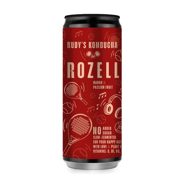 Karastusjook RUDY'S Kombucha, Rozell Mango, 330ml, purk