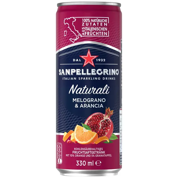 Karastusjook S.Pellegrino Naturali Melograno & Arancia 0,33l purk