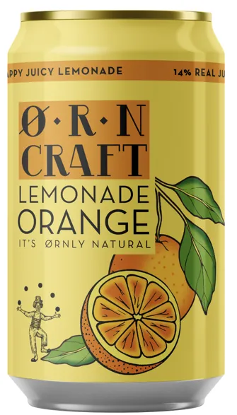 Karboniseeritud jook ORN CRAFT, Lemonade Orange, 0.33 L, purk