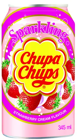 Karboniseeritud karastusjook CHUPA CHUPS Maasika-koore, 345 ml