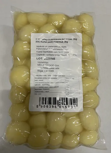 Kartupeļi pasterizēti, 2kg, gab