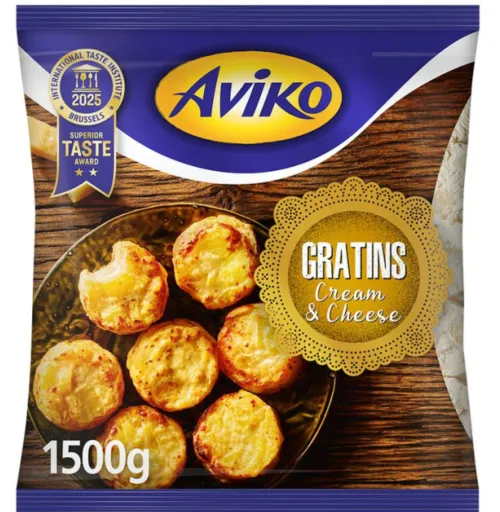 Kartuligratäänid AVIKO koore-juustu, külmutatud 15tk/ 1,5kg
