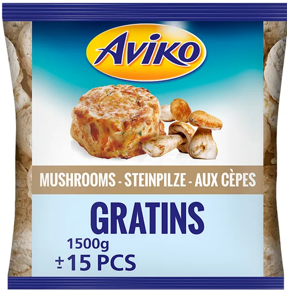 Kartuligratäänid AVIKO seentega, külmutatud 15tk/ 1,5kg