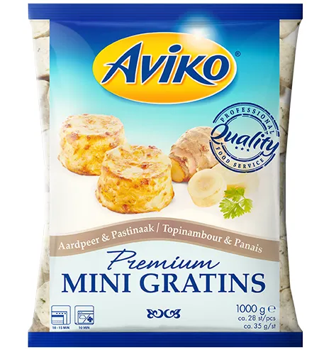 Kartuligratäänid mini AVIKO maapirni-pastinaagi, külmutatud 29tk/ 1kg