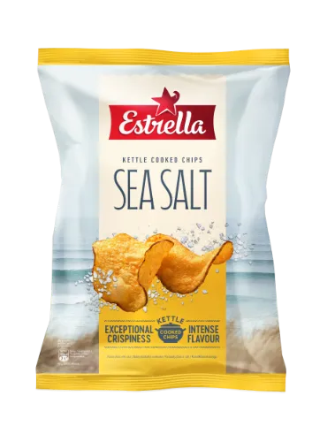 Kettle Cooked soolaga kartulikrõpsud, ESTRELLA, 120 g