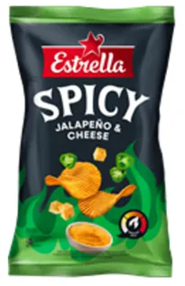 Čipsi Estrella cheese and jalapeno 115g