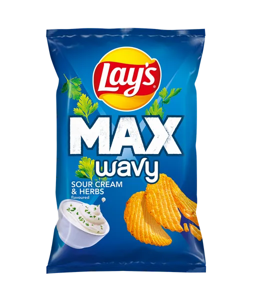 Kartulikrõpsud hapukoore-ja ürtidemaitselised Lay's Wavy 120g