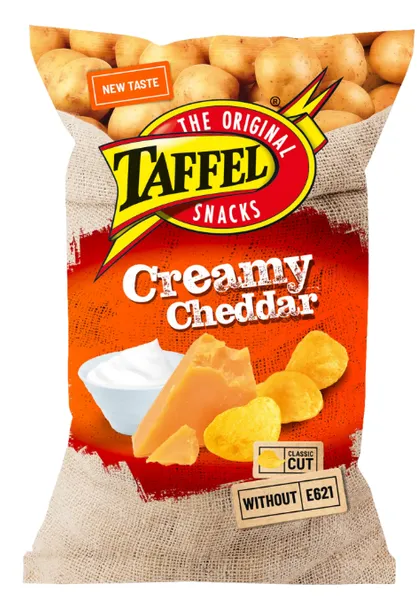 Kartulilaastud TAFFEL Cheddari juustu maitselised, siledad, 180g