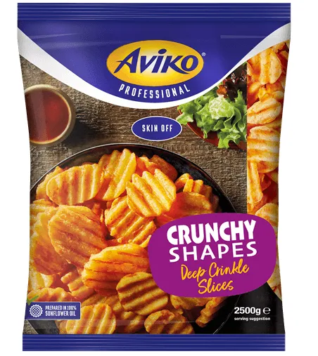 Kartuliviilud AVIKO krõbedad, lainelised,  maitsestatud, külmutatud 2,5kg
