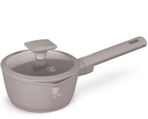 Kastmepott kaanega BERLINGER HAUS, Taupe, mittenakkuva kattega, alumiinium, 1,2 L, D 16 cm, H 7,5 cm