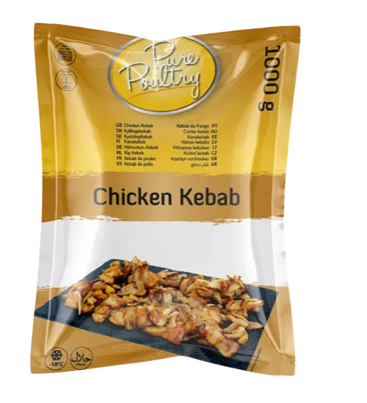 Kebab PURE POULTRY, kanakintsulihast, röstitud, halal, IQF, külmutatud, 1kg