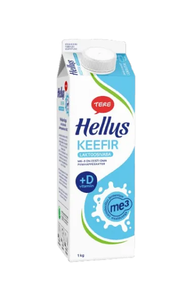 Keefir HELLUS, 2,5%, D-vitamiiniga, 1kg, Laktoosivaba