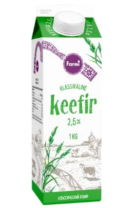 Keefir klassikaline 2.5% FARMI, pure, 1kg